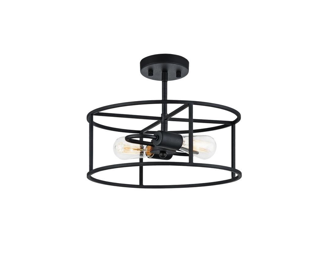 Candid Two Light Flush Mount in Rusty Black - available from The Lighting Shoppe, trusted by Canadian homeowners