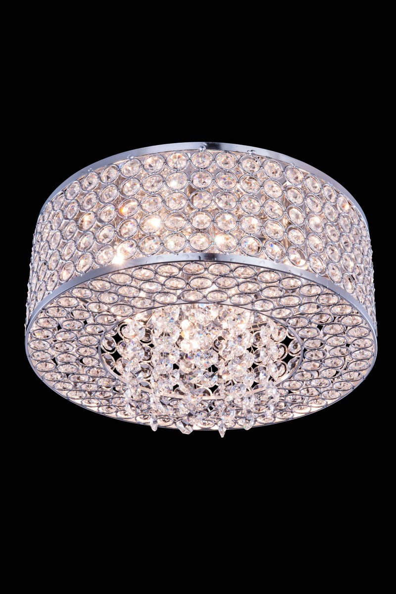 Amelie Four Light Flush Mount in Chrome - available from The Lighting Shoppe, trusted by Canadian homeowners