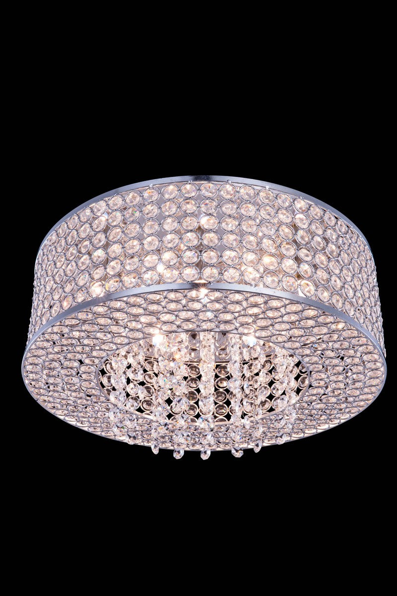 Amelie Six Light Flush Mount in Chrome - available from The Lighting Shoppe, trusted by Canadian homeowners