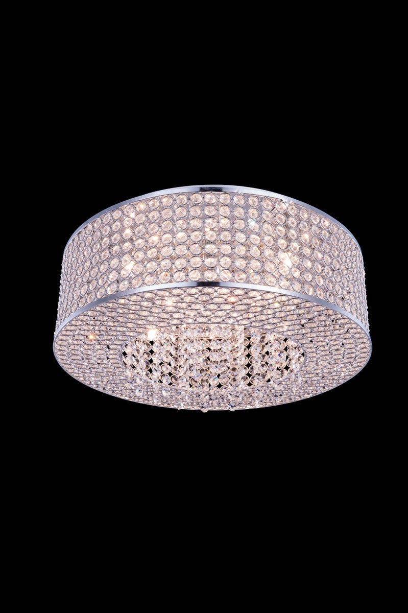 Amelie Eight Light Flush Mount in Chrome - available from The Lighting Shoppe, trusted by Canadian homeowners