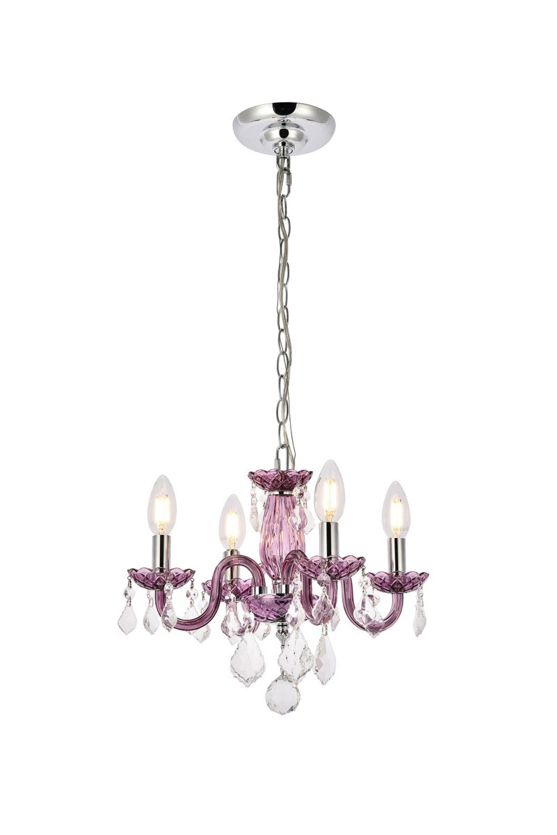 Rococo Four Light Pendant in Purple - available from The Lighting Shoppe, trusted by Canadian homeowners