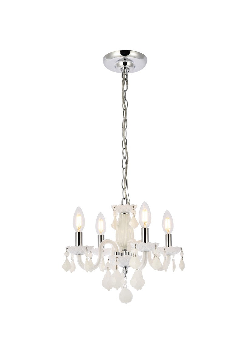 Rococo Four Light Pendant in white - available from The Lighting Shoppe, trusted by Canadian homeowners