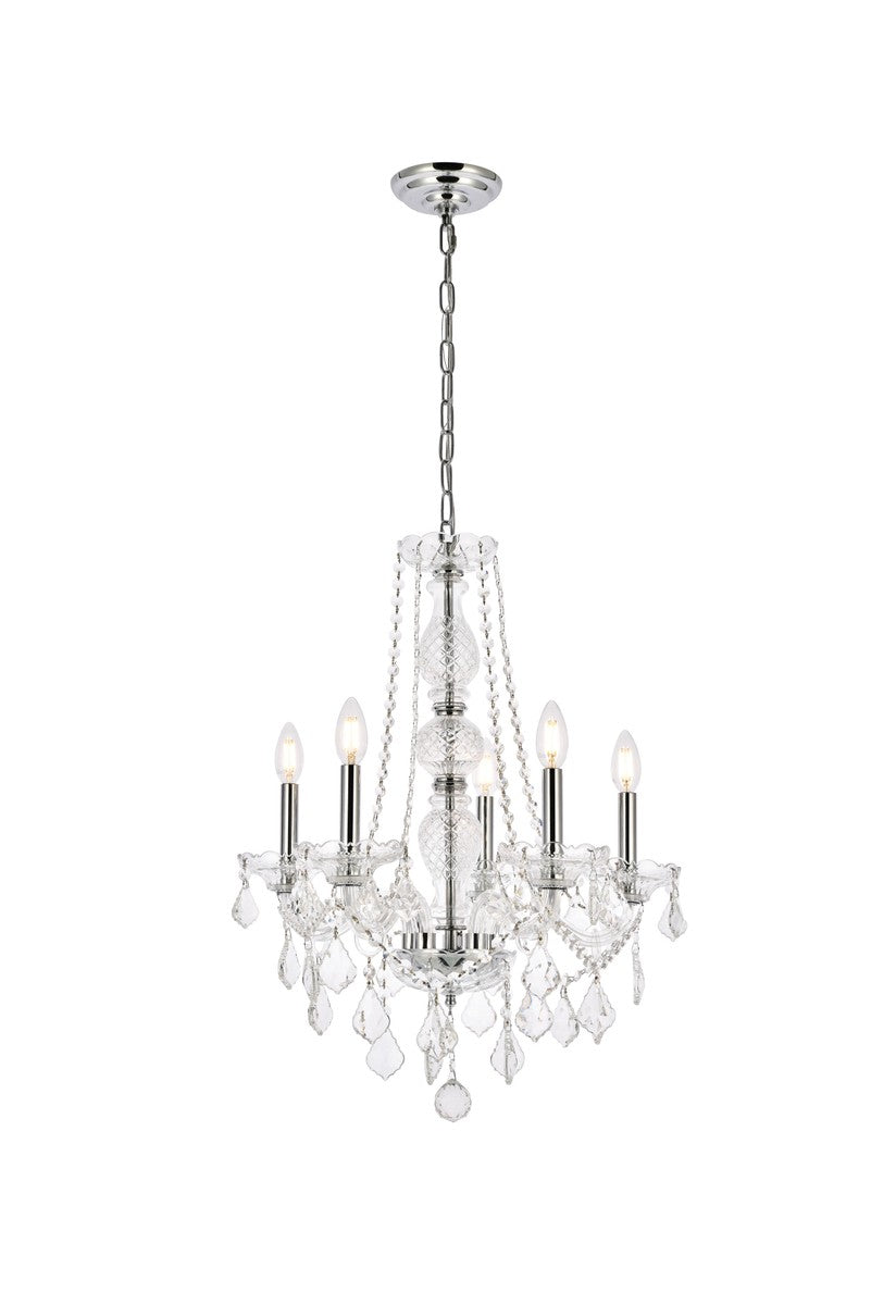Verona Five Light Chandelier in Chrome - available from The Lighting Shoppe, trusted by Canadian homeowners