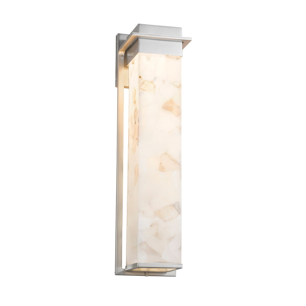 Justice Designs - ALR-7545W-NCKL - LED Outdoor Wall Sconce - Alabaster Rocks - Brushed Nickel