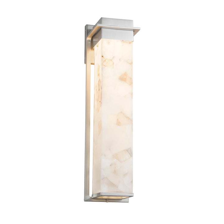 Justice Designs - ALR-7545W-NCKL - LED Outdoor Wall Sconce - Alabaster Rocks - Brushed Nickel