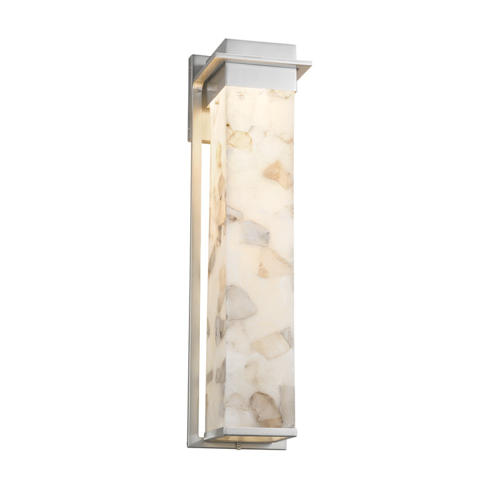 Justice Designs - ALR-7545W-NCKL - LED Outdoor Wall Sconce - Alabaster Rocks - Brushed Nickel