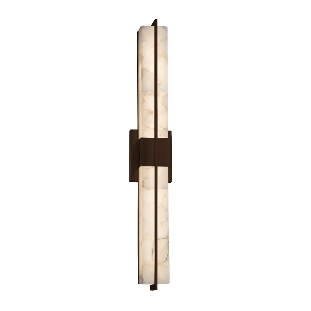 Justice Designs - ALR-9055-DBRZ - LED Linear Bath Bar - Alabaster Rocks - Dark Bronze