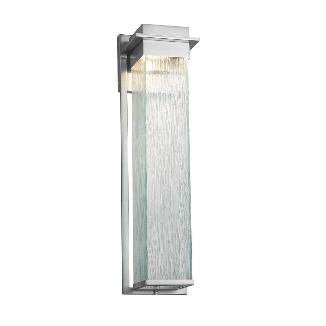 Fusion LED Outdoor Wall Sconce in Brushed Nickel Justice Designs