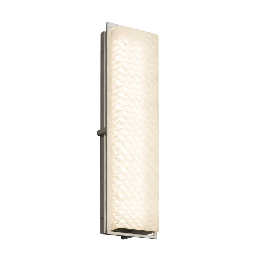 Fusion LED Outdoor Wall Sconce in Brushed Nickel Justice Designs