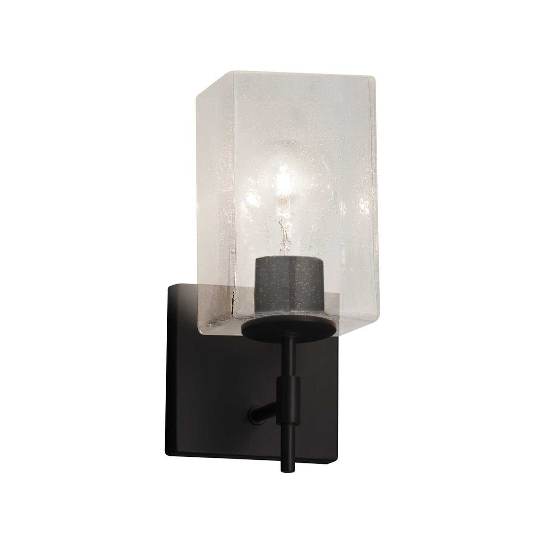 Fusion One Light Wall Sconce in Matte Black Justice Designs