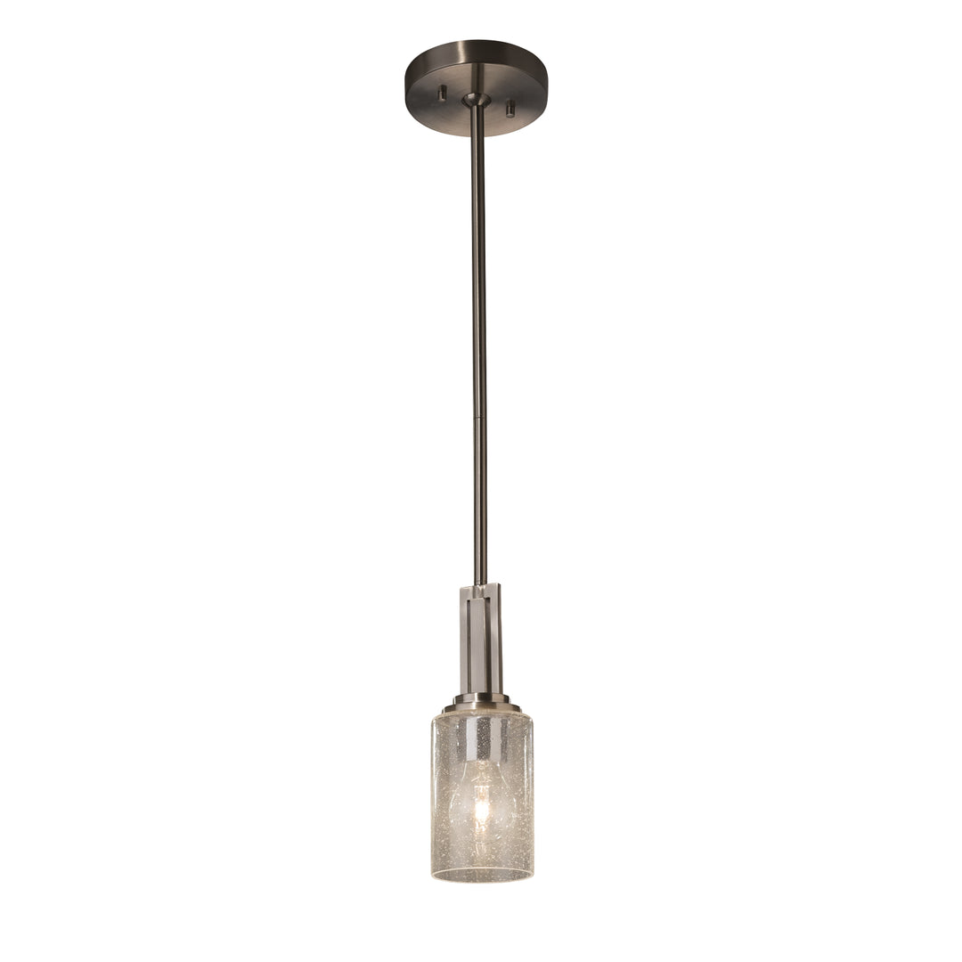 Justice Designs - FSN-8445-10-SEED-NCKL - One Light Pendant - Fusion - Brushed Nickel