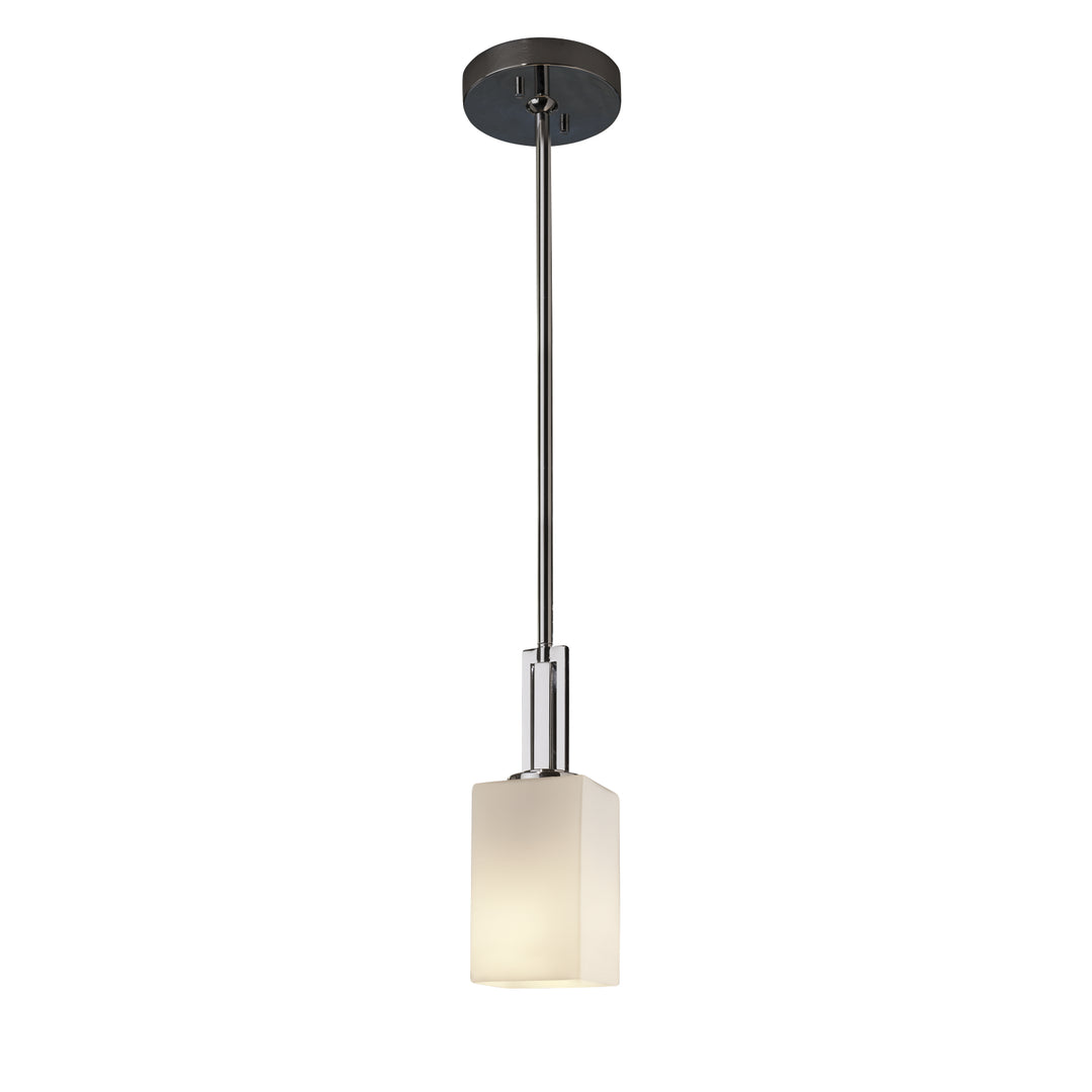 Justice Designs - FSN-8445-15-OPAL-CROM - One Light Pendant - Fusion - Polished Chrome