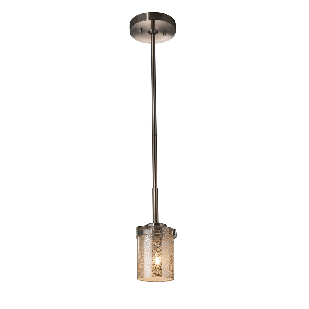 Justice Designs - FSN-8455-10-MROR-NCKL - One Light Pendant - Fusion - Brushed Nickel