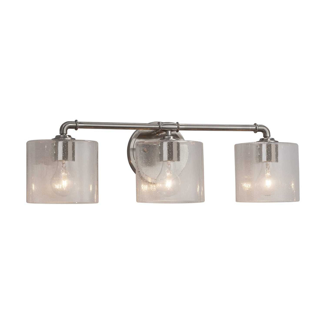 Fusion Three Light Bath Bar in Brushed Nickel Justice Designs