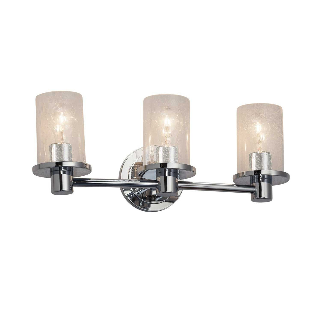 Fusion Three Light Bath Bar in Polished Chrome Justice Designs