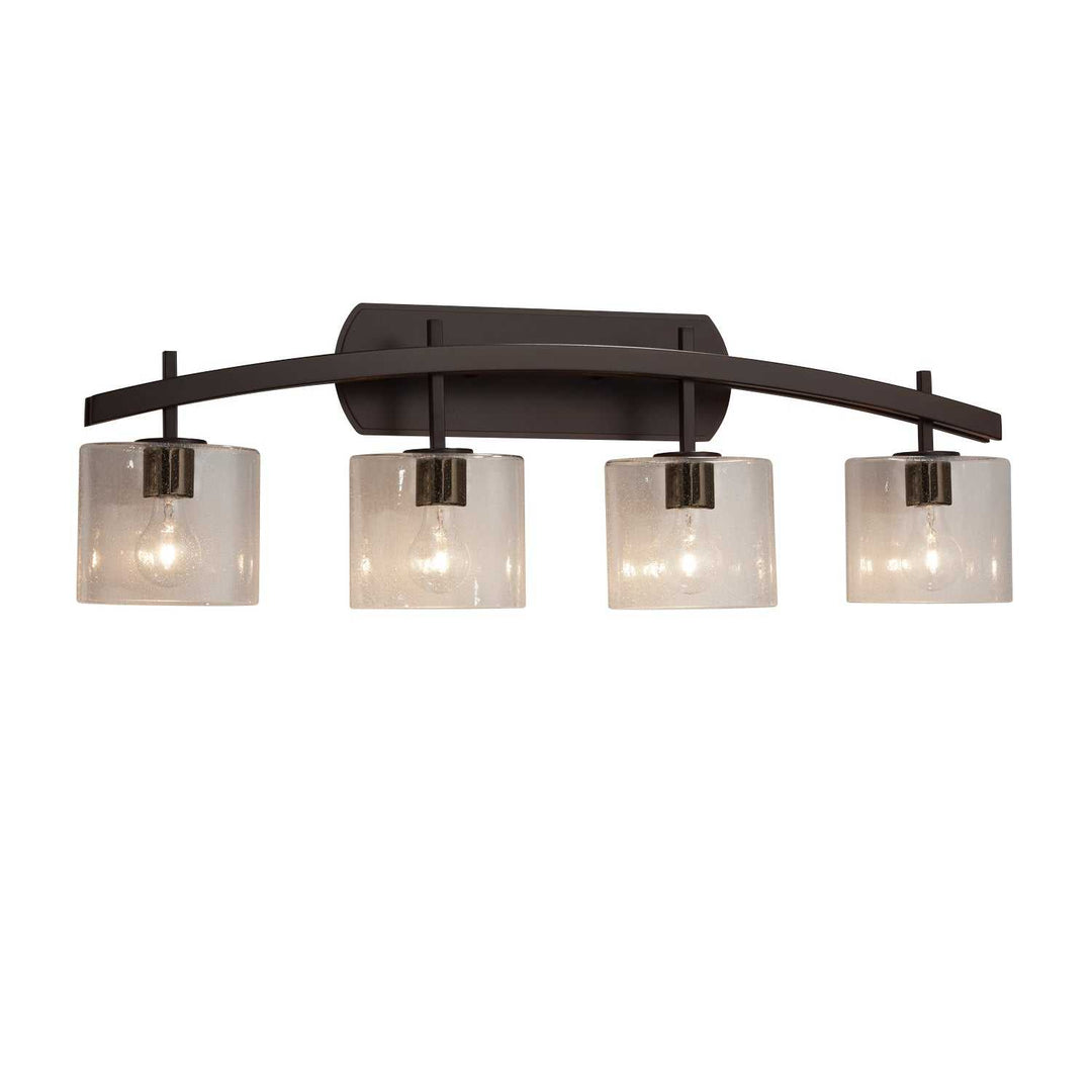 Fusion Four Light Bath Bar in Dark Bronze Justice Designs