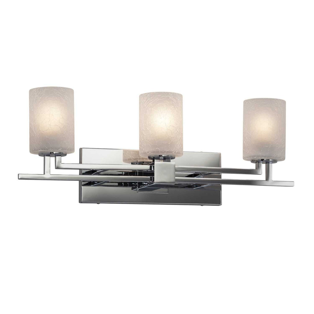 Fusion Three Light Bath Bar in Polished Chrome Justice Designs