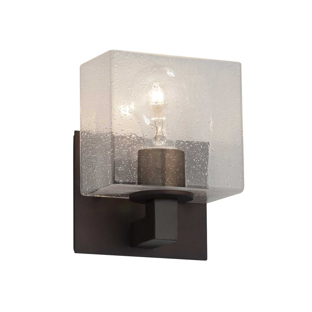 Fusion One Light Wall Sconce in Dark Bronze Justice Designs