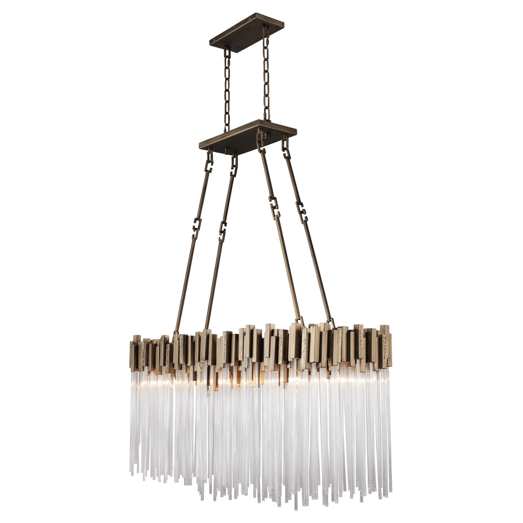 Varaluz - 309N06HG - Six Light Linear Pendant - Matrix - Havana Gold