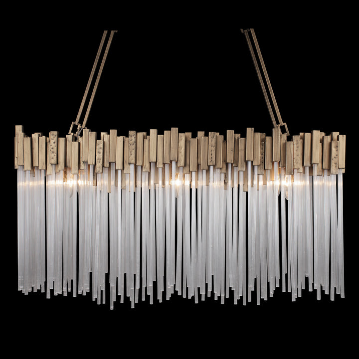 Varaluz - 309N06HG - Six Light Linear Pendant - Matrix - Havana Gold