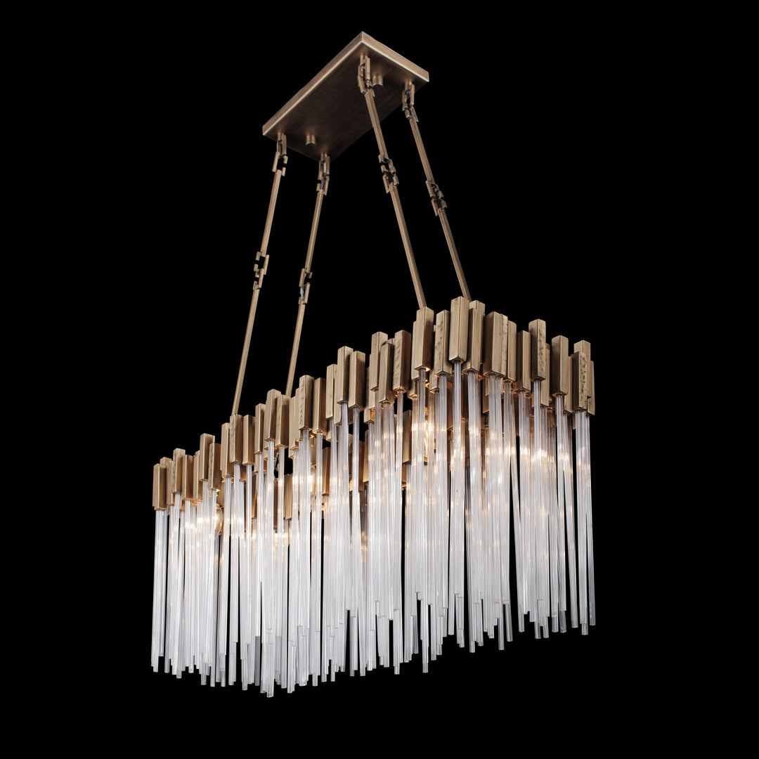 Varaluz - 309N06HG - Six Light Linear Pendant - Matrix - Havana Gold