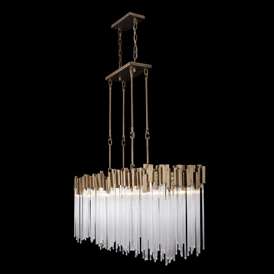 Varaluz - 309N08HG - Eight Light Linear Pendant - Matrix - Havana Gold