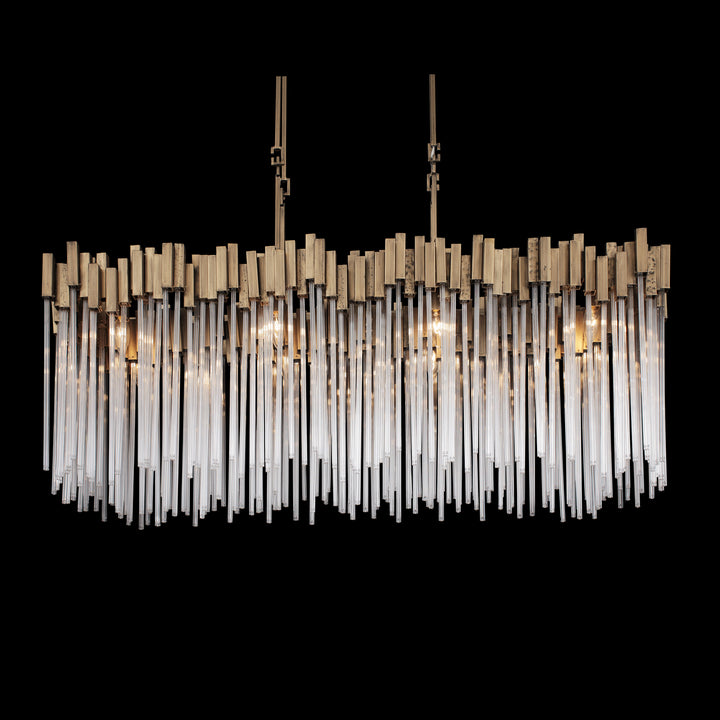 Varaluz - 309N08HG - Eight Light Linear Pendant - Matrix - Havana Gold