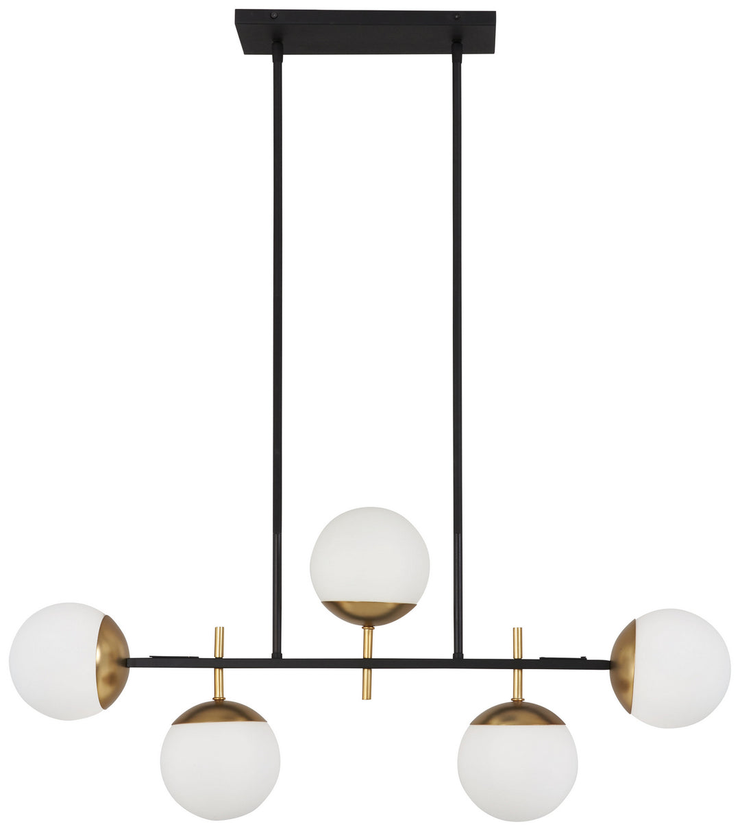 Alluria Five Light Island Pendant in Weathered Black With Autumn Gold - available from The Lighting Shoppe, trusted by Canadian homeowners