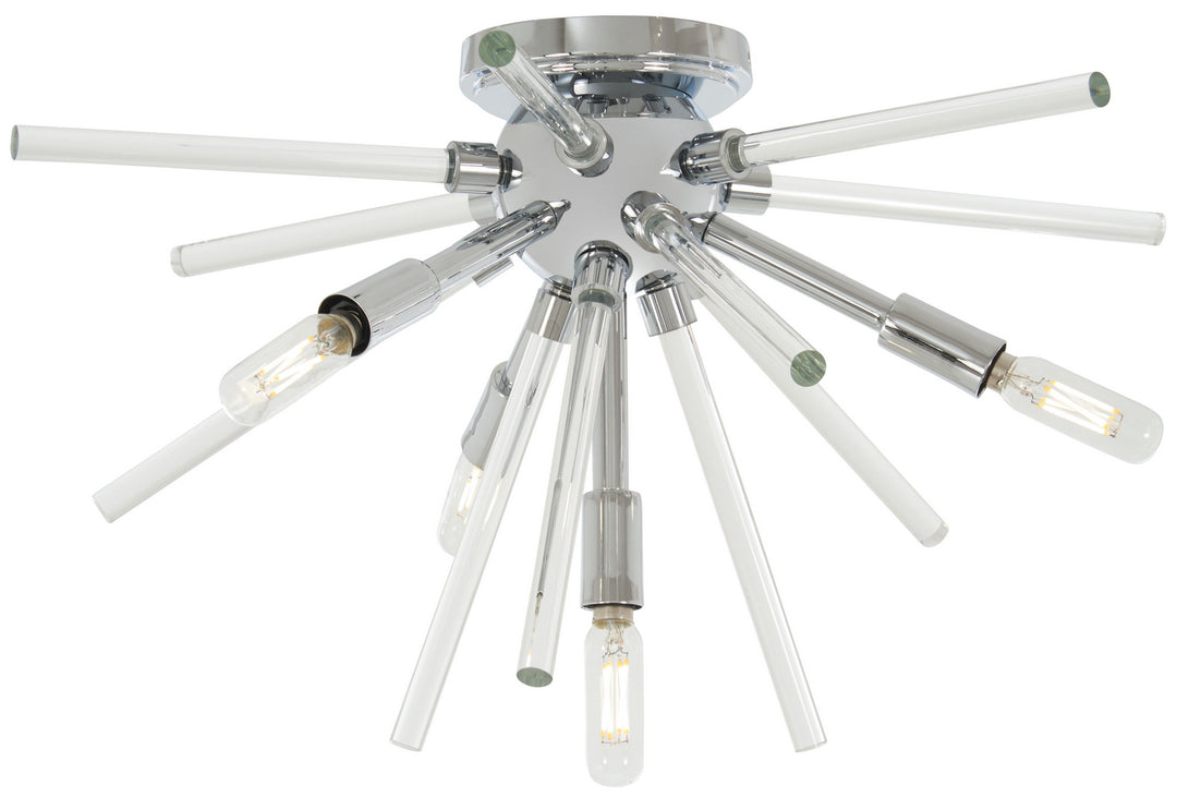 Spiked Four Light Flush Mount in Chrome - available from The Lighting Shoppe, trusted by Canadian homeowners