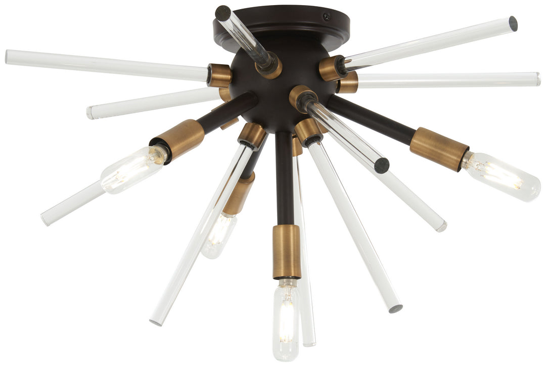 Spiked Four Light Flush Mount in Chrome - available from The Lighting Shoppe, trusted by Canadian homeowners