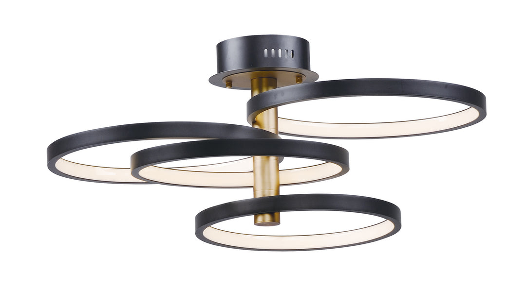 Hoopla LED Pendant in Black / Gold - available from The Lighting Shoppe, trusted by Canadian homeowners