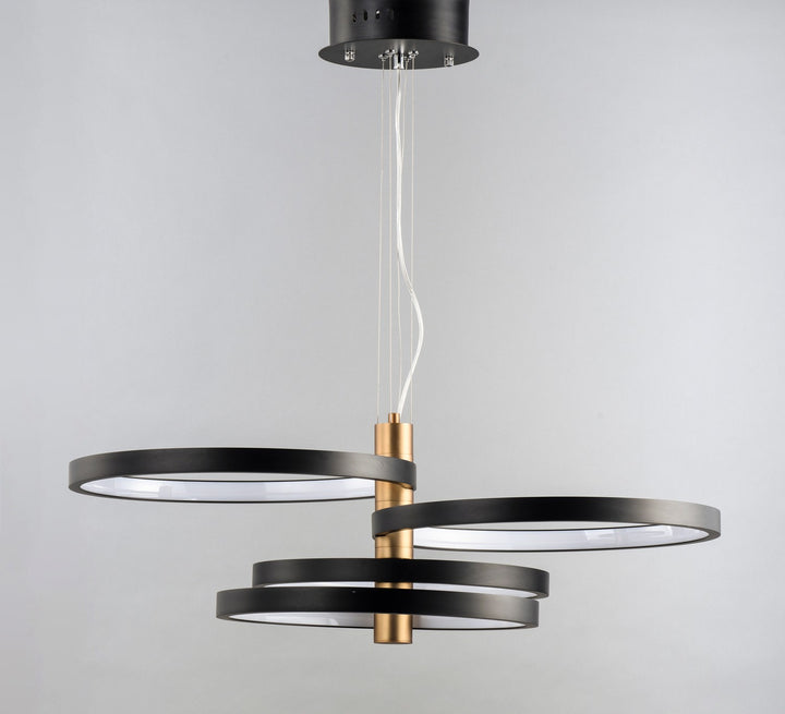 ET2 - E24326-BKGLD - LED Pendant - Hoopla - Black / Gold