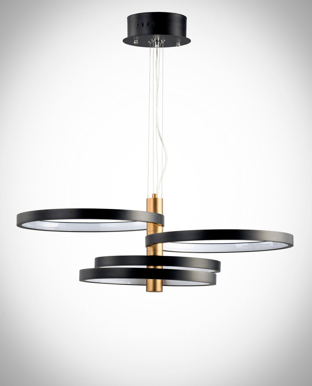ET2 - E24326-BKGLD - LED Pendant - Hoopla - Black / Gold