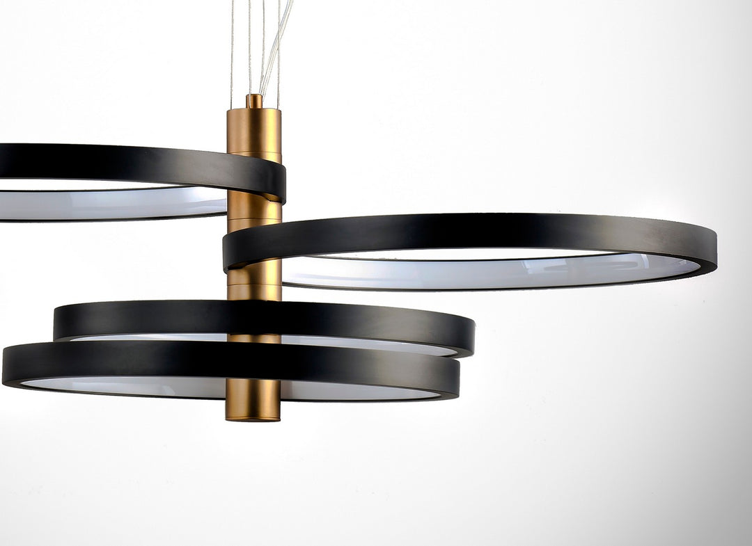 ET2 - E24326-BKGLD - LED Pendant - Hoopla - Black / Gold