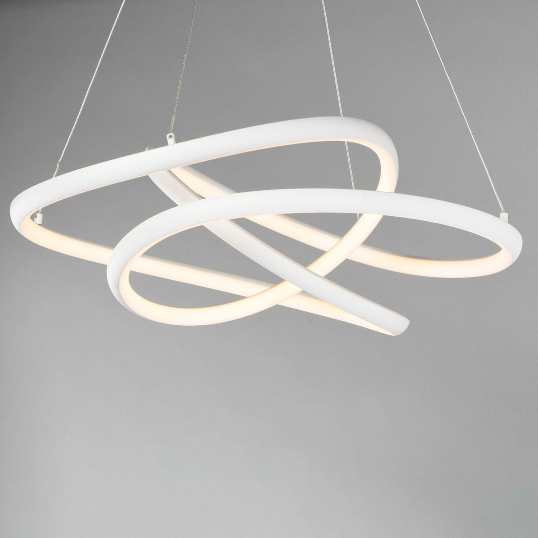 ET2 - E30644-MW - LED Pendant - Twisted - Matte White