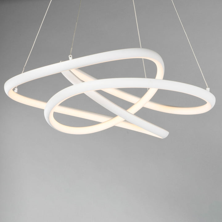 ET2 - E30644-MW - LED Pendant - Twisted - Matte White
