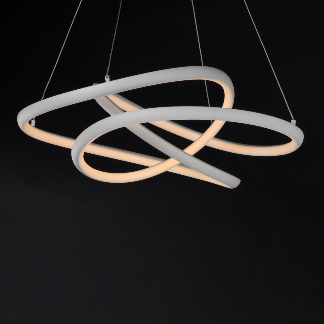 ET2 - E30644-MW - LED Pendant - Twisted - Matte White