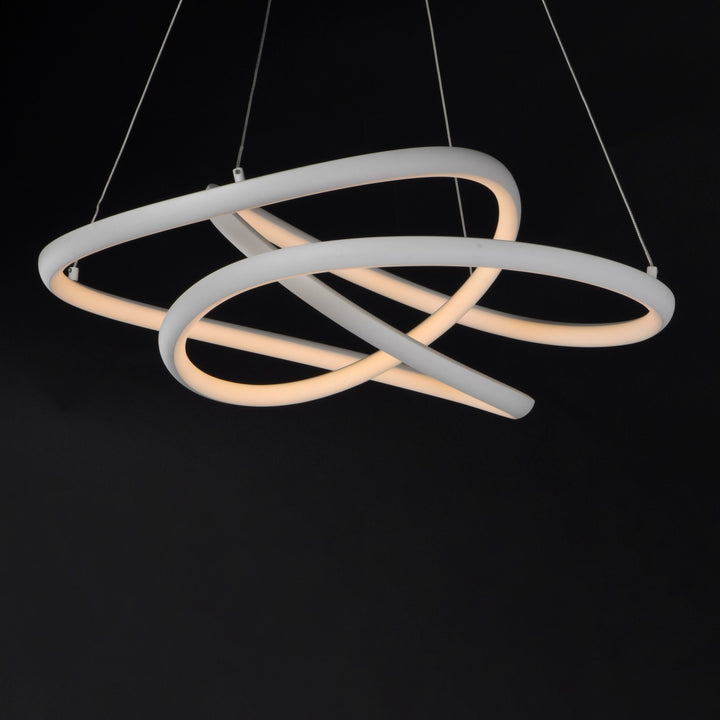 ET2 - E30644-MW - LED Pendant - Twisted - Matte White