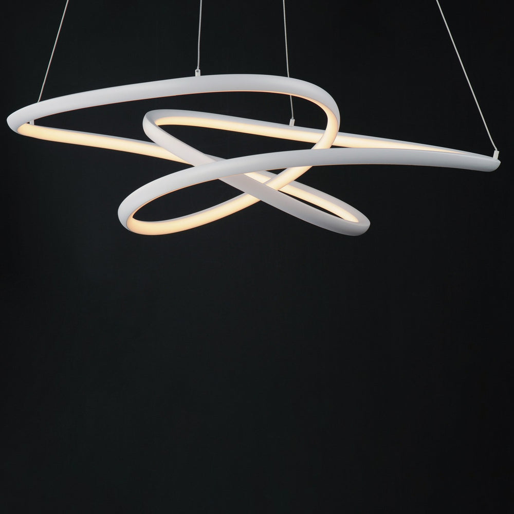 ET2 - E30647-MW - LED Pendant - Twisted - Matte White