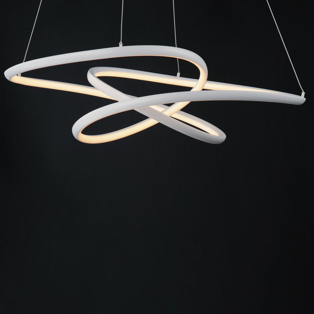 ET2 - E30647-MW - LED Pendant - Twisted - Matte White