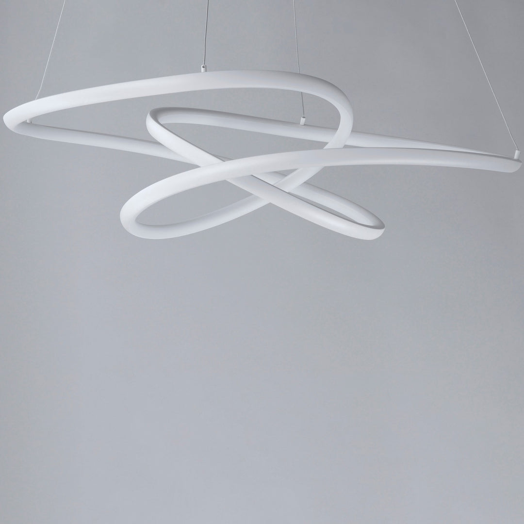 ET2 - E30647-MW - LED Pendant - Twisted - Matte White