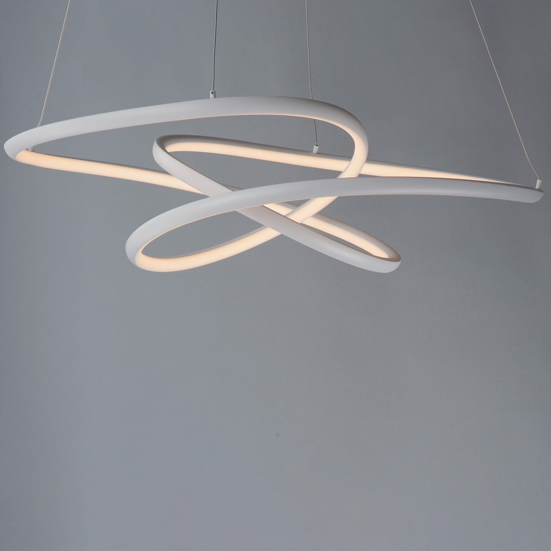ET2 - E30647-MW - LED Pendant - Twisted - Matte White