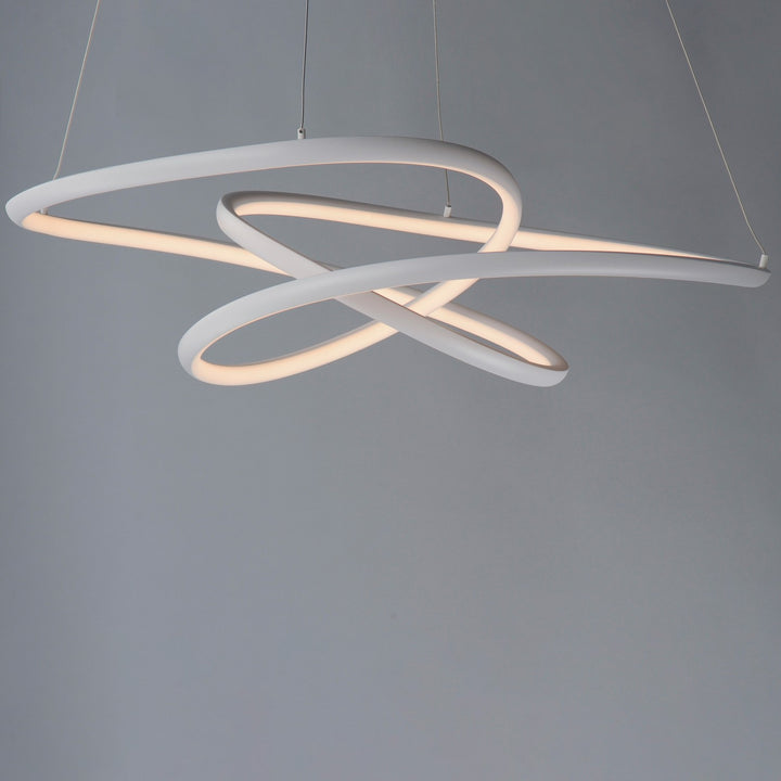 ET2 - E30647-MW - LED Pendant - Twisted - Matte White