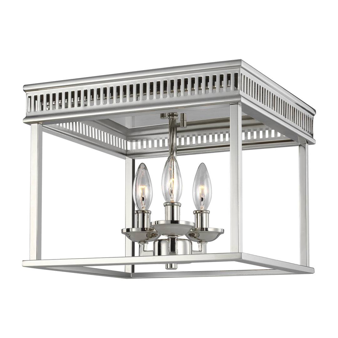 Visual Comfort Studio Canada - FM521PN - Three Light Flush Mount - Woodruff - Polished Nickel