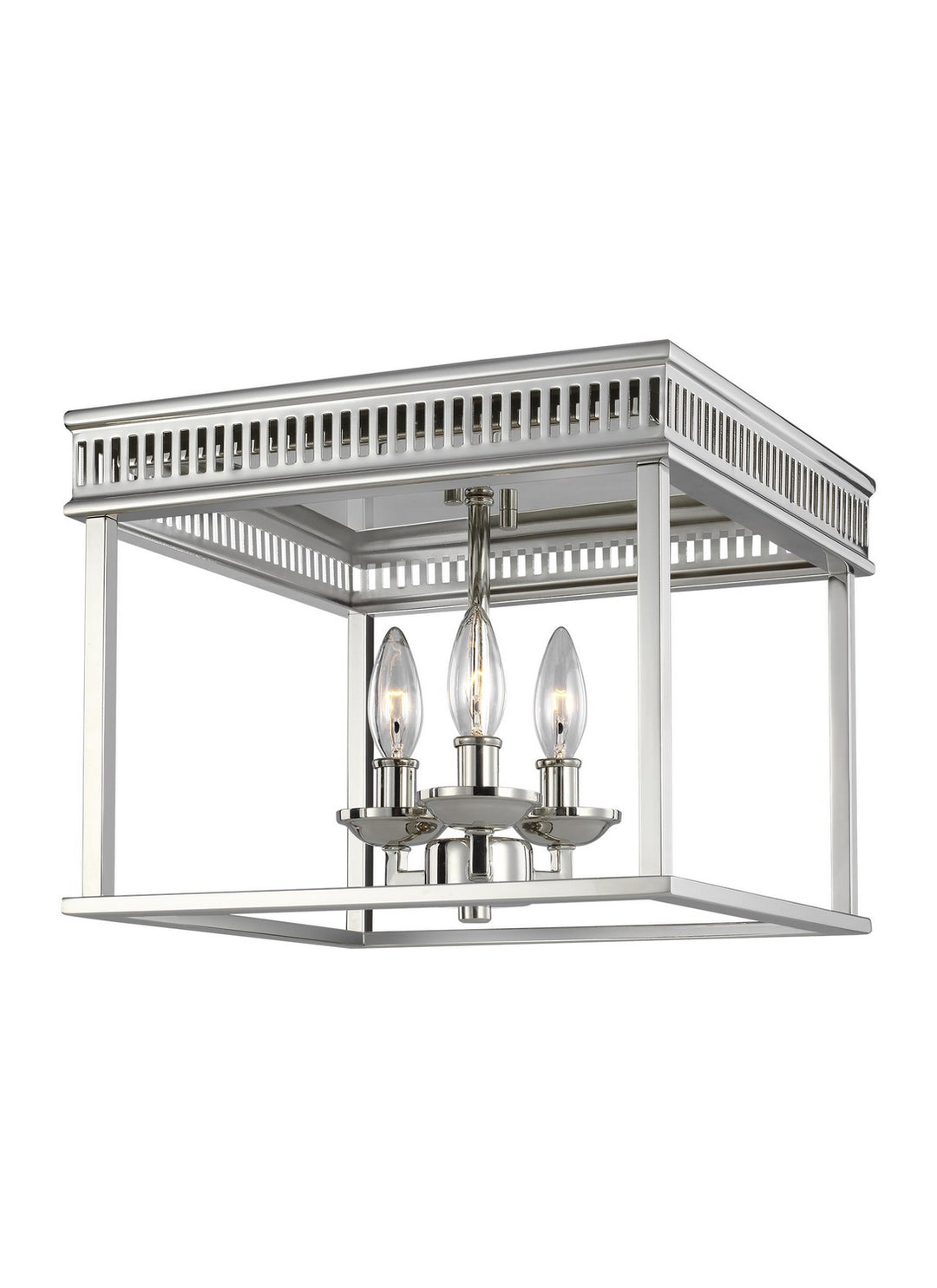 Visual Comfort Studio Canada - FM521PN - Three Light Flush Mount - Woodruff - Polished Nickel