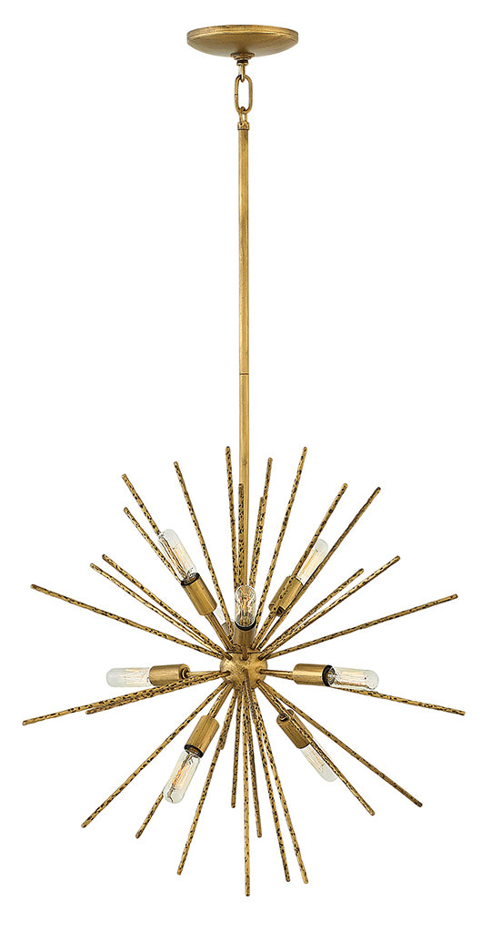 Tryst LED Chandelier in Burnished Gold - available from The Lighting Shoppe, trusted by Canadian homeowners