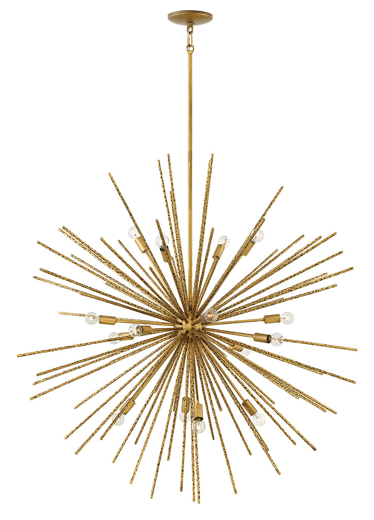 Tryst LED Chandelier in Burnished Gold - available from The Lighting Shoppe, trusted by Canadian homeowners