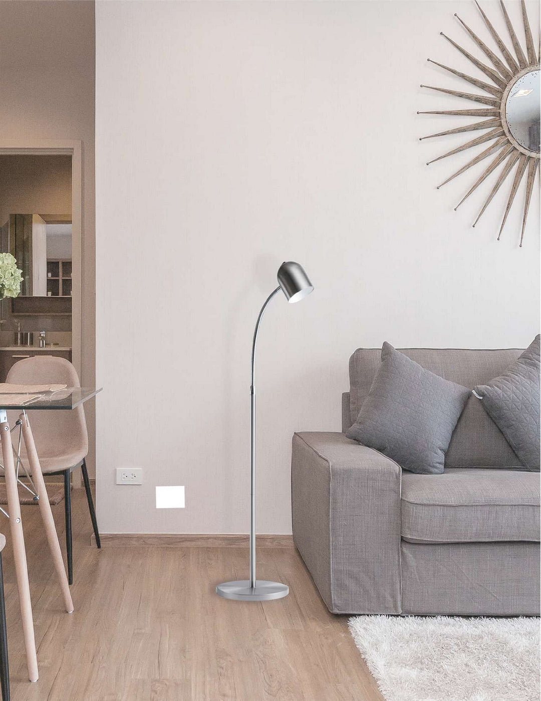 Dainolite Canada - 123LEDF-SC - LED Floor Lamp - Satin Chrome