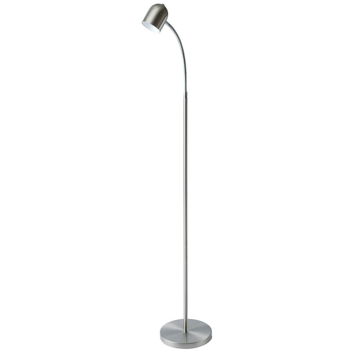 LED Floor Lamp in Satin Chrome - available from The Lighting Shoppe, trusted by Canadian homeowners