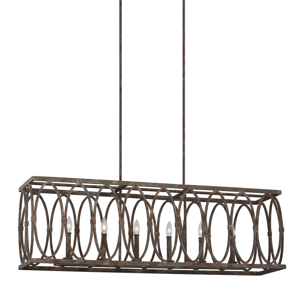 Visual Comfort Studio Canada - F3224/6DA - Six Light Linear Chandelier - Patrice - Deep Abyss